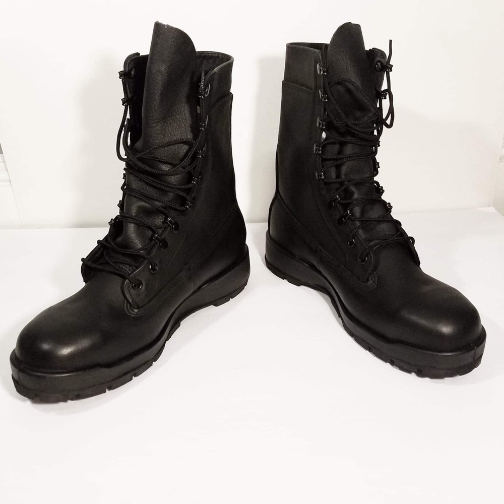 Boots Black 9M Steel Toe Belleville Vibram New